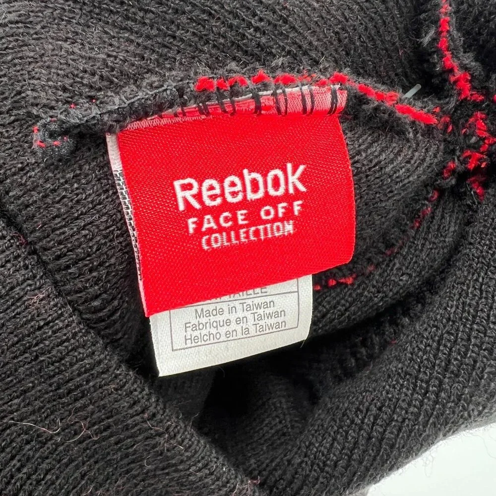 Reebok Unisex OSFA Red Striped Acrylic‎ Calgary Flames NHL Hockey Beanie Hat NWT